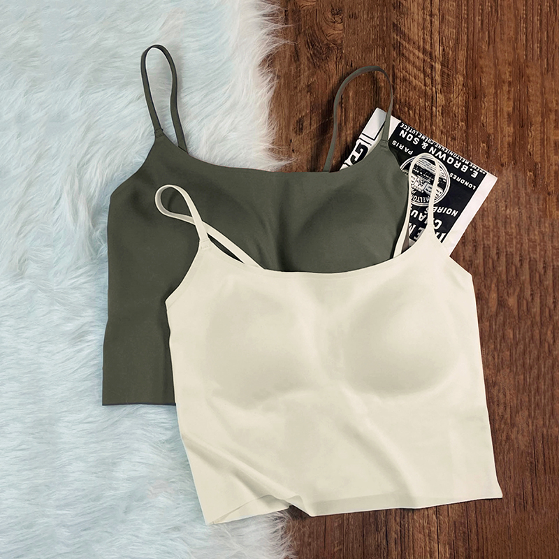 慕斯感外穿内搭吊带胸垫