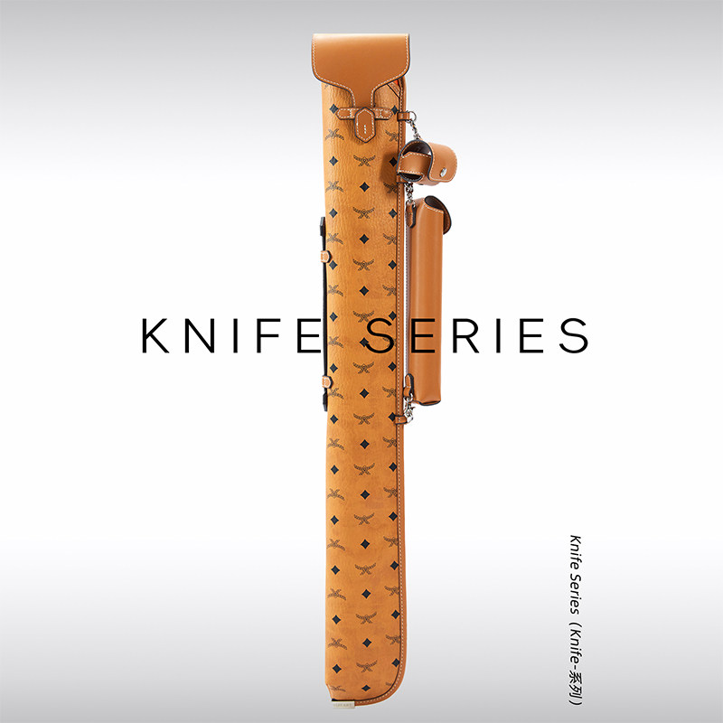 VIBRANT刀系列中八通用轻便可手提肩背1*2三孔皮质大头杆台球杆包