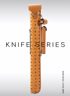 VIBRANT刀系列中八通用轻便可手提肩背1*2三孔皮质大头杆台球杆包