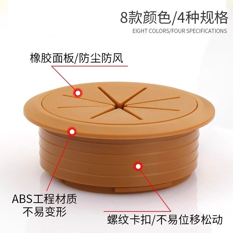 办公室穿线盒孔洞装饰盖开孔穿线孔圆孔盖配件大全电线办公桌孔盖