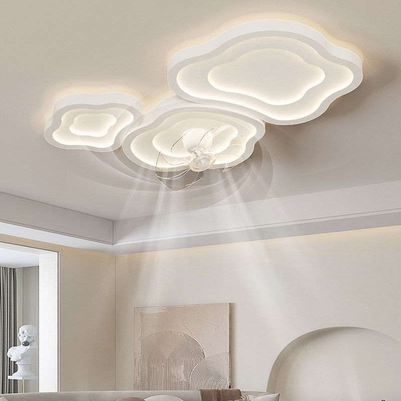 客厅摇头风扇灯北l欧大气家用个性温馨LED卧室吸顶灯全屋灯具套餐