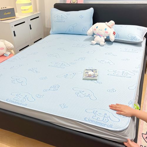 玉桂狗儿童防滑床笠凉感冰豆豆凉席学生宿舍单人可水洗空调软席子