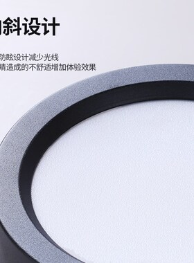 高亮LED明装筒灯免开孔天花灯吸顶桶灯商用黑色圆柱灯服装店铺灯