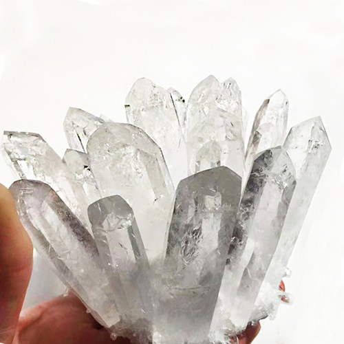 天然白水晶簇原石摆件手链消磁充能家居客厅办公摆设开业乔迁送礼