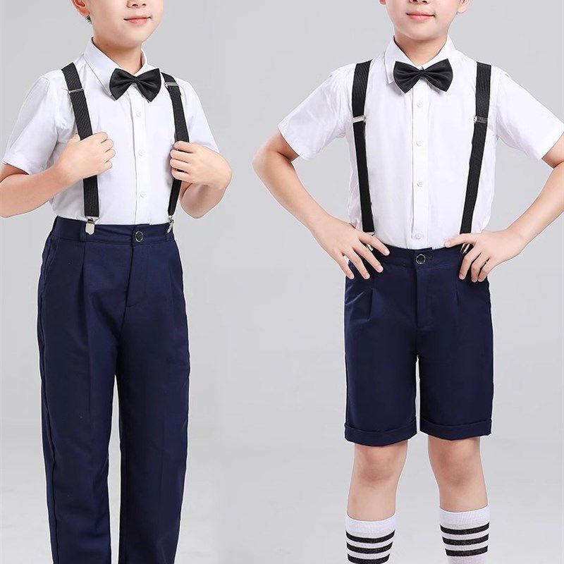 儿童礼服男童主持人朗诵合唱朗诵演出服白衬衫黑抱婴袋裤子套装西,童装/婴儿装/亲子装,儿童演出服,淘宝优惠券,粉丝福利购,淘宝优惠卷