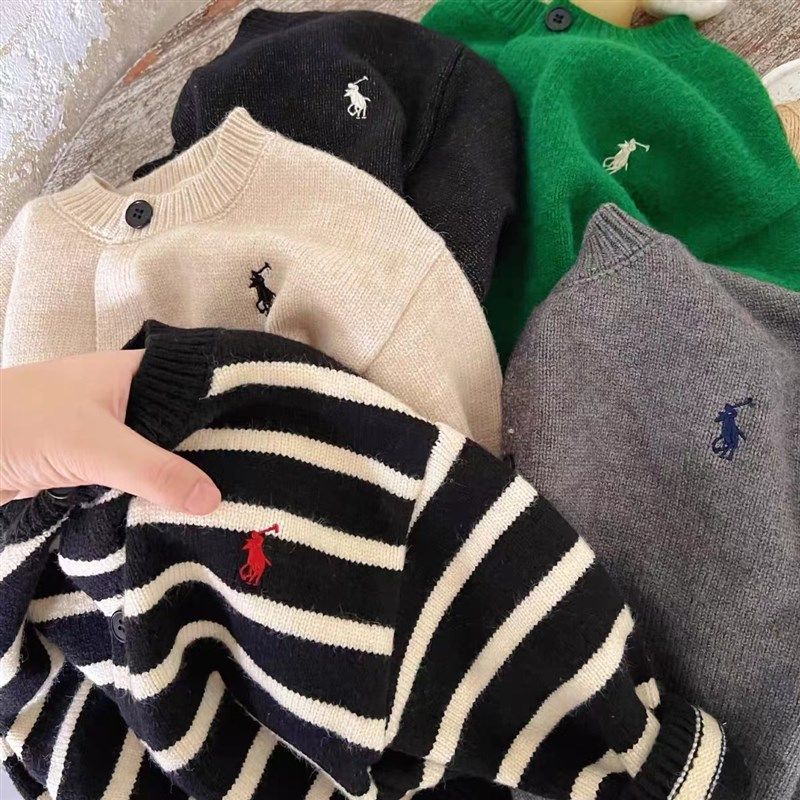 儿童开衫毛衣男女童纯色秋冬新款潮宝宝上衣小童条纹毛线外套洋气,童装/婴儿装/亲子装,毛衣/针织衫,淘宝优惠券,粉丝福利购,淘宝优惠卷