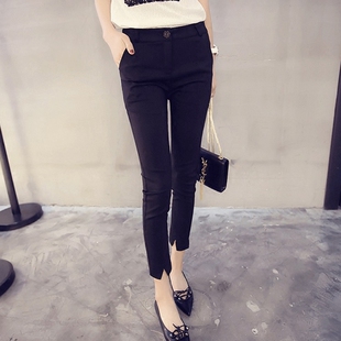 显瘦九分铅笔裤 2021春秋新款 子修身 女高腰休闲西裤 外穿职业小脚裤