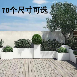 户外玻璃钢组合花箱长方形花槽庭院阳台露台种植箱室外定制大花盆