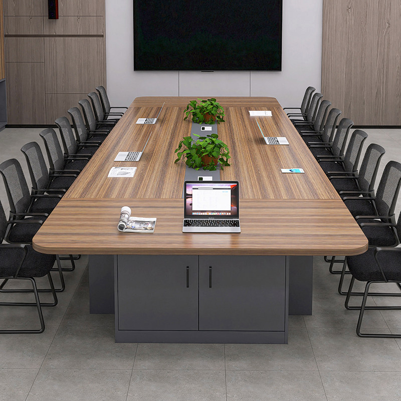 会议桌长桌简约现代大型接待桌洽谈加厚培训桌条形会议室桌椅组合