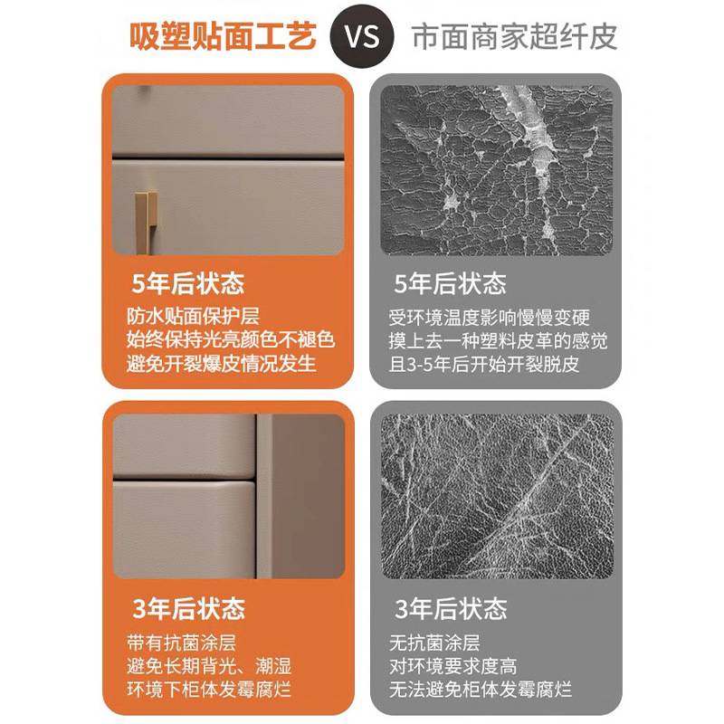 床头柜家用简约带抽屉收纳储物小柜子窄缝边柜出租房意式床边柜子