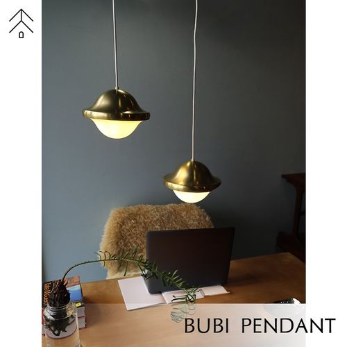 北欧复古单头小吊灯 中古卧室床头灯吧台玄关玻璃蘑菇飘窗阳台灯