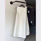 白色背心无袖 2025夏季 连衣裙子 超火今年流行爆款 气质法式 新款 女装