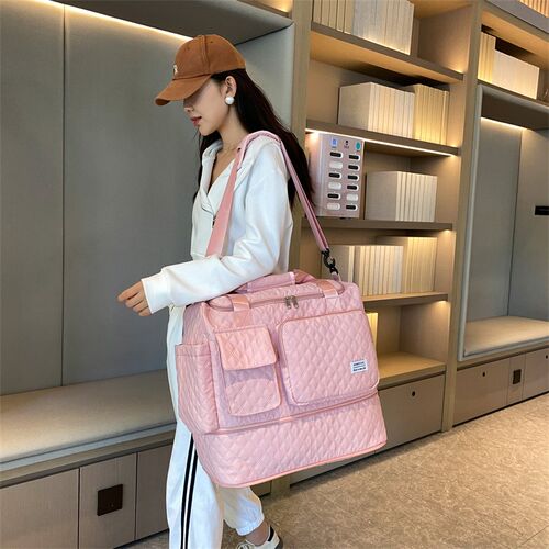 短途旅行包女手提可套拉杆箱轻便待产收纳游泳健身包大容量行李袋