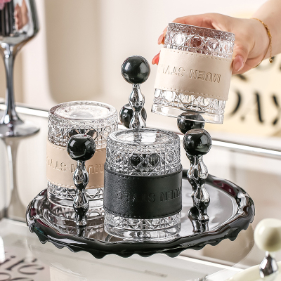 高级感杯子收纳置物架旋转杯架餐桌台面倒挂茶杯沥水架子家用轻奢