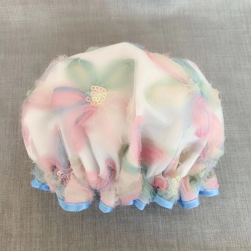 双层浴帽防水洗澡头套家用女冬沐浴帽儿童发套厨房防油烟发膜专用