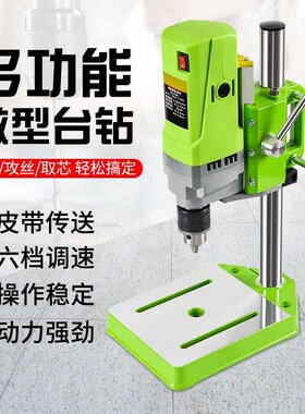 微型迷你精密台钻钻床铣床小型家用多功能220vR钻孔机高精度佛珠