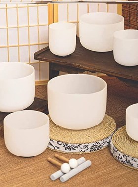 水晶钵颂钵瑜伽冥想钵音疗钵钵音碗净心钵套装减压放松音钵唱歌碗