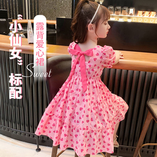 女童纯棉连衣裙夏装2023新款洋气女孩童装公主裙碎花儿童裙子夏季