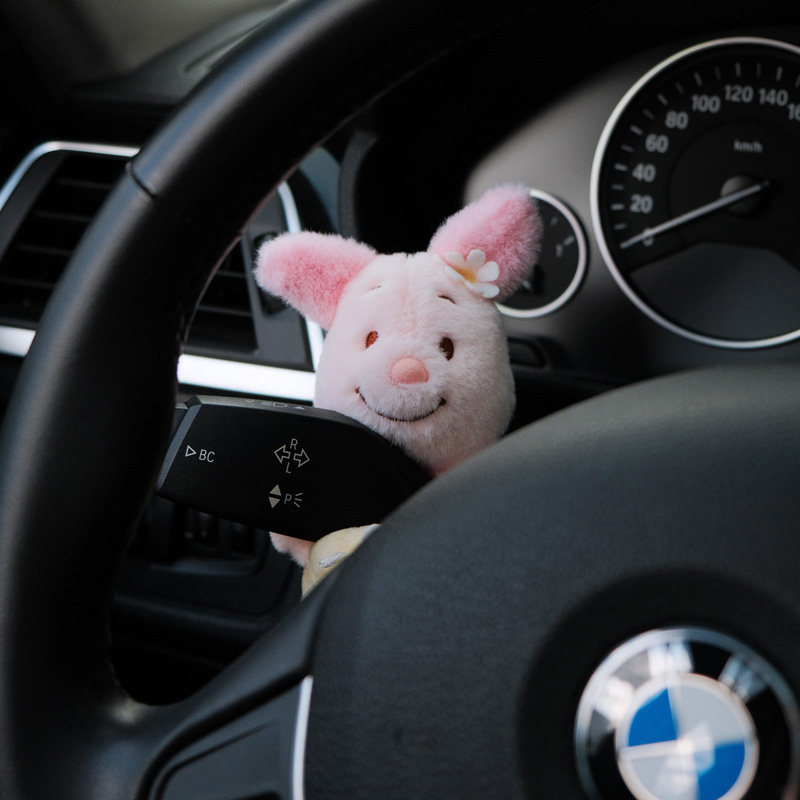 皮杰猪汽车怀挡装饰怀档玩偶车内摆件车载雨刮器公仔转向灯车饰品