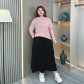 大码 胖mm200斤高腰垂感显瘦A字半身裙休闲长裙子 新款 女装 2025夏季