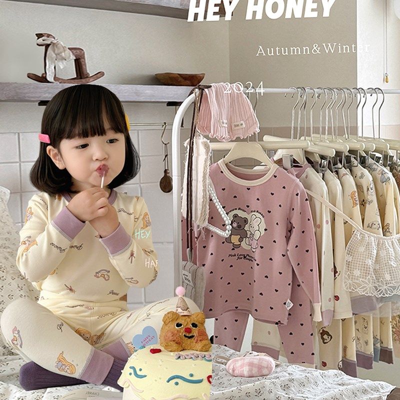 磨毛加厚~秋冬儿童女童秋衣秋裤精梳棉无磨毛骨内衣套装春秋睡衣,童装/婴儿装/亲子装,家居服套装,淘宝优惠券,粉丝福利购,淘宝优惠卷