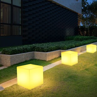 户外落地灯发光立方体防水花园露台户外装K饰灯景观庭院接电草坪