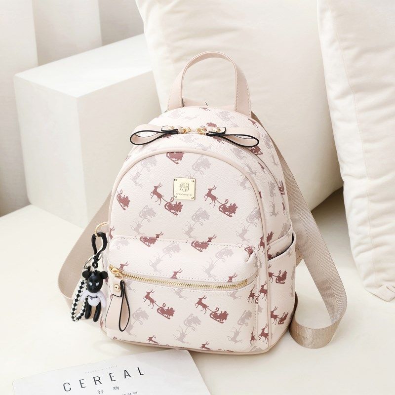 高级洋气印花双肩包女2021新款时尚大容量妈咪女士背包休闲潮书包,箱包皮具/热销女包/男包,双肩背包,淘宝优惠券,粉丝福利购,淘宝优惠卷