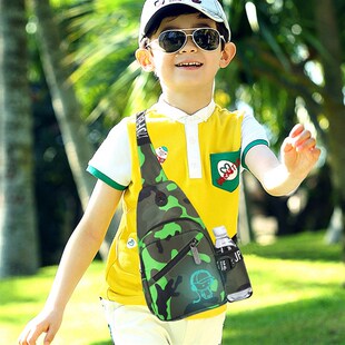儿童包包男童小包韩版儿童胸包男孩女单肩L包斜挎包旅游休闲背包