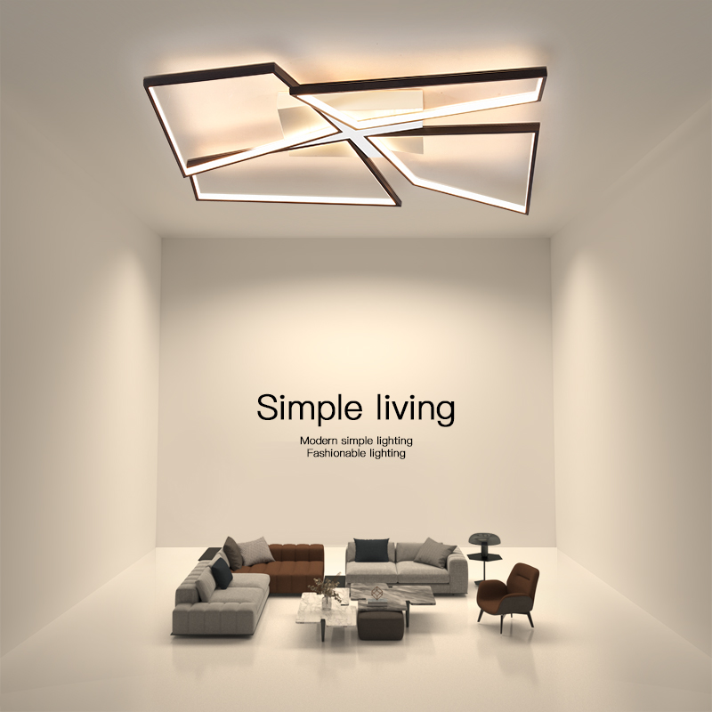 极简lebd客厅灯现代简约大气全光谱吸顶灯线条超薄护眼灯具卧室灯