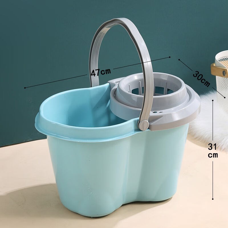 简约家居塑料地拖桶拧干桶挤水桶拖布桶单桶老式拖桶加厚洗拖把桶