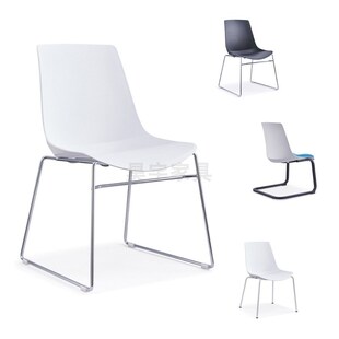 弓脚会议椅办公室k椅客户接待椅培训室塑钢椅学生书包椅桌椅一体