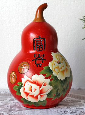 大号富贵如意葫芦摆件开业结婚礼物玄关酒柜工艺架精品装饰新中式