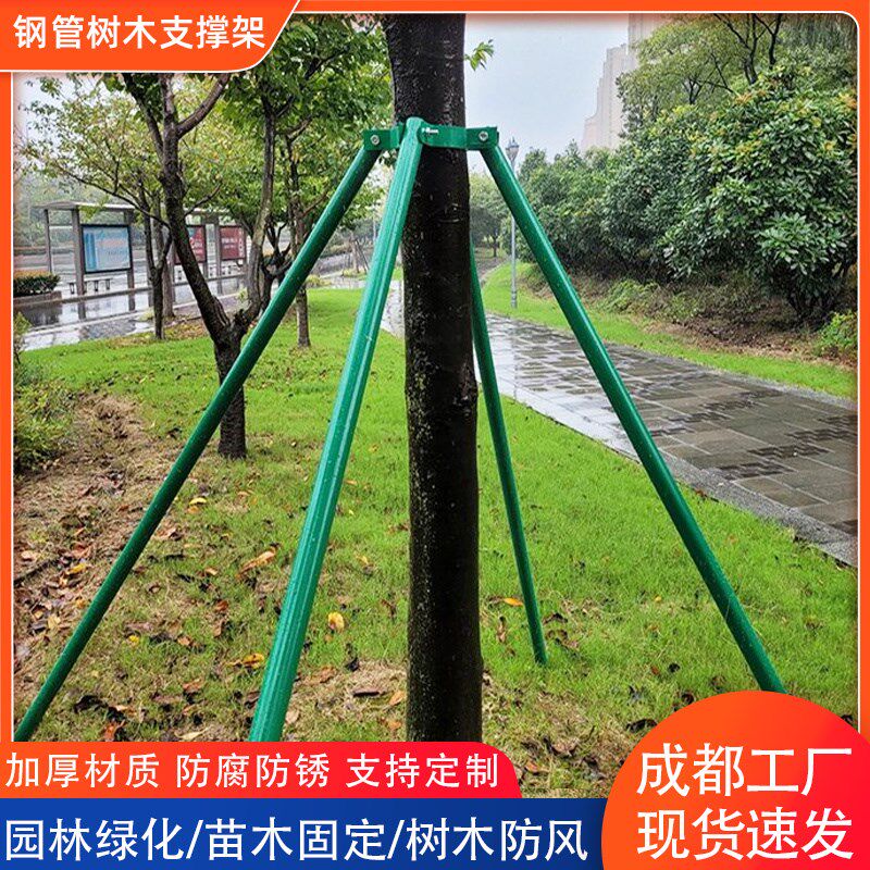 树木支撑杆苗木固定器园林绿化防风工程钢管大树支撑器金属铁抱箍图片