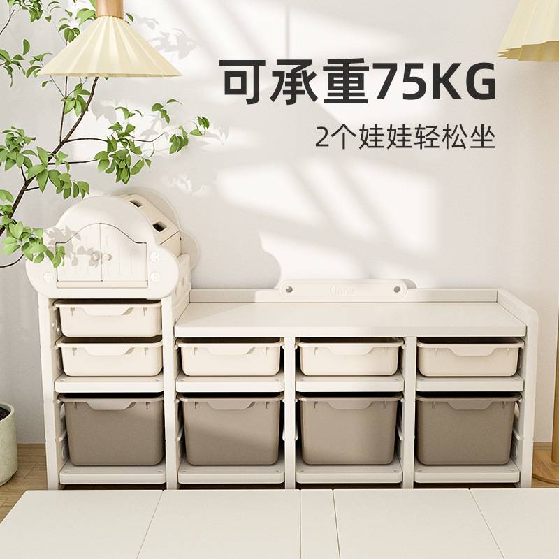 英禾玩具收纳架大容量置物架婴儿家用多层宝宝储物柜分类神器柜子