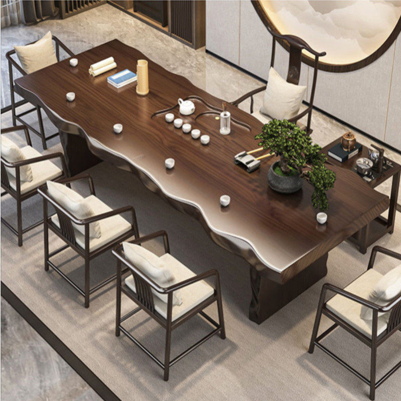 实木大板茶桌新中式禅意办公室整板茶台简约现代家用泡茶桌椅组合,商业/办公家具,茶台/茶桌,淘宝优惠券,粉丝福利购,淘宝优惠卷