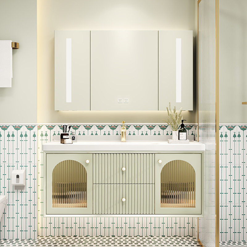 2023新款浴室柜陶瓷一体洗手盆法式奶油风卫生间洗漱台洗脸盆组合,家装主材,浴室柜组合,淘宝优惠券,粉丝福利购,淘宝优惠卷