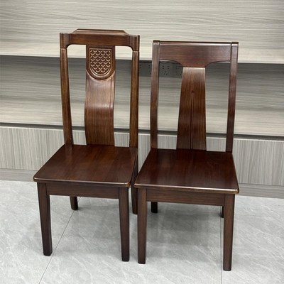 乌金木全实木椅子靠背椅餐椅家用现代简约中式实木餐椅客厅餐桌椅