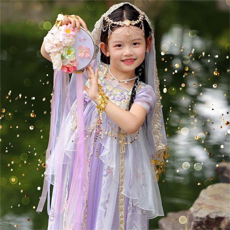 疏影汉服女童夏季新款小女孩超仙公主国风古装连衣裙儿童襦裙旅拍