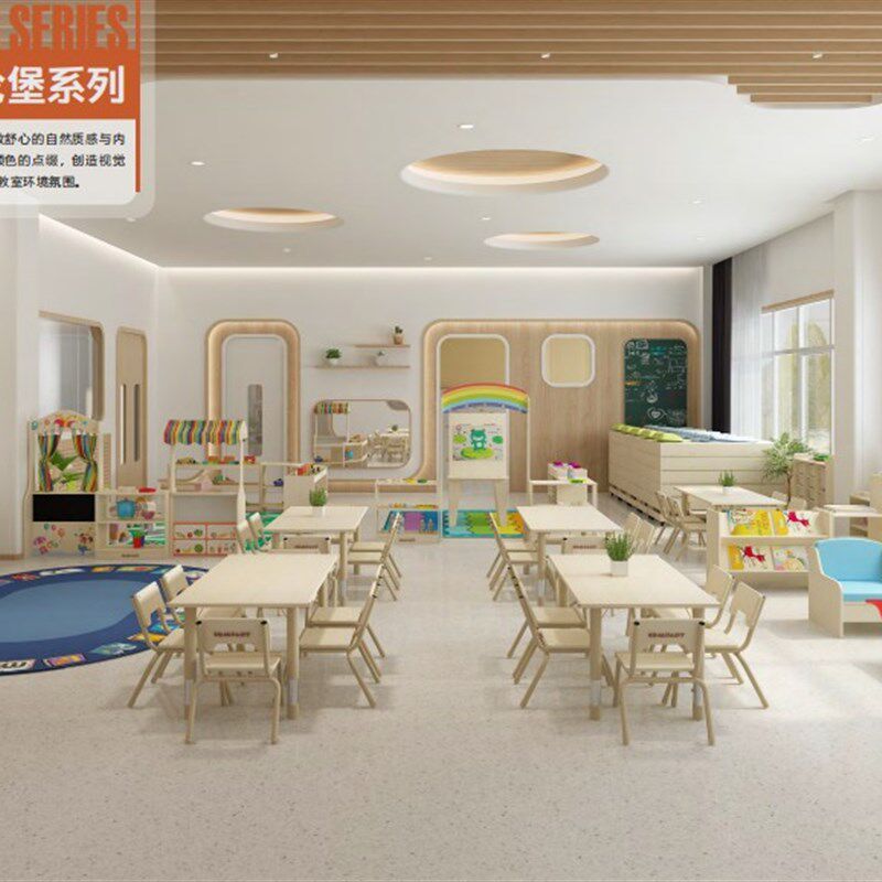 瓦伦堡-中空二三层柜幼儿园儿童云端入口冰箱收纳柜洗涤灶台柜汇