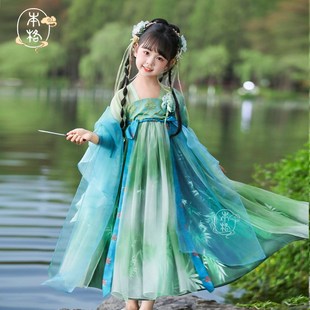 春季 儿童超仙古装 小女孩古风襦裙连衣裙 夏季 本格汉服女童2024新款