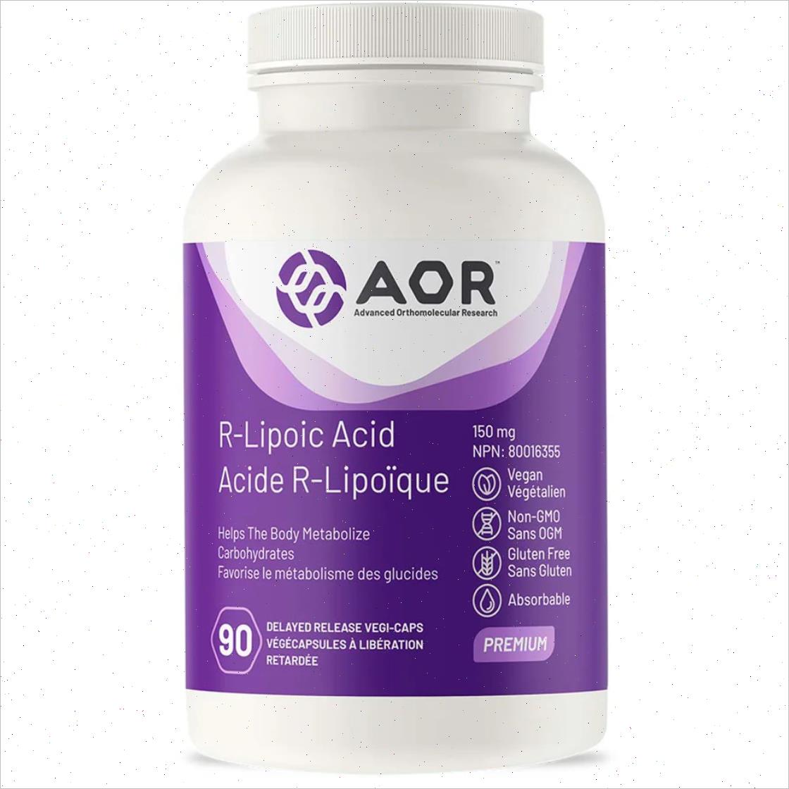 加拿大 AOR R-Lipoic Acid 高纯度 R-硫辛酸 胰岛素抵抗 糖代谢-