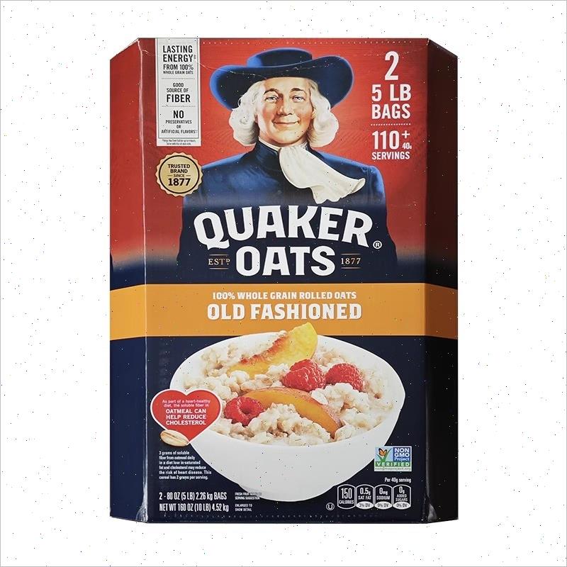 美国进口保税现货Quaker桂格传统纯燕麦片原味营养早餐4.52kg/-