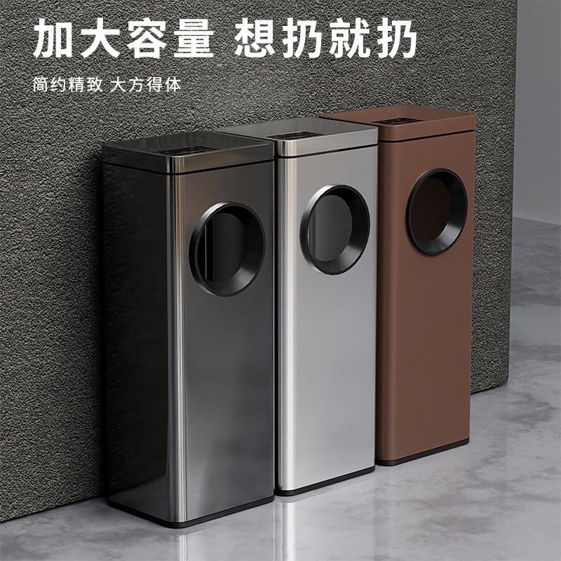 不锈钢立式酒店大堂走廊楼梯口烟头垃圾桶售楼部写字楼烟灰缸商用盖布配件