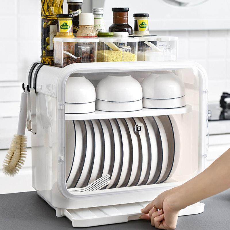 碗筷收纳盒带盖厨房餐具沥水置物架特大号装放盘子碗碟箱塑料碗柜,厨房/烹饪用具,抹布架/厨房清洁收纳架,淘宝优惠券,粉丝福利购,淘宝优惠卷