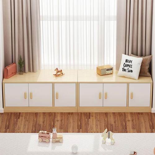 #家用卧室飘窗柜储物柜可坐矮柜阳台储物柜落地柜子置物收纳柜塘