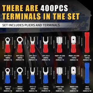 跨境货源SN-02C欧式迷你压线钳 预绝缘RV SV端子压接钳便携套装