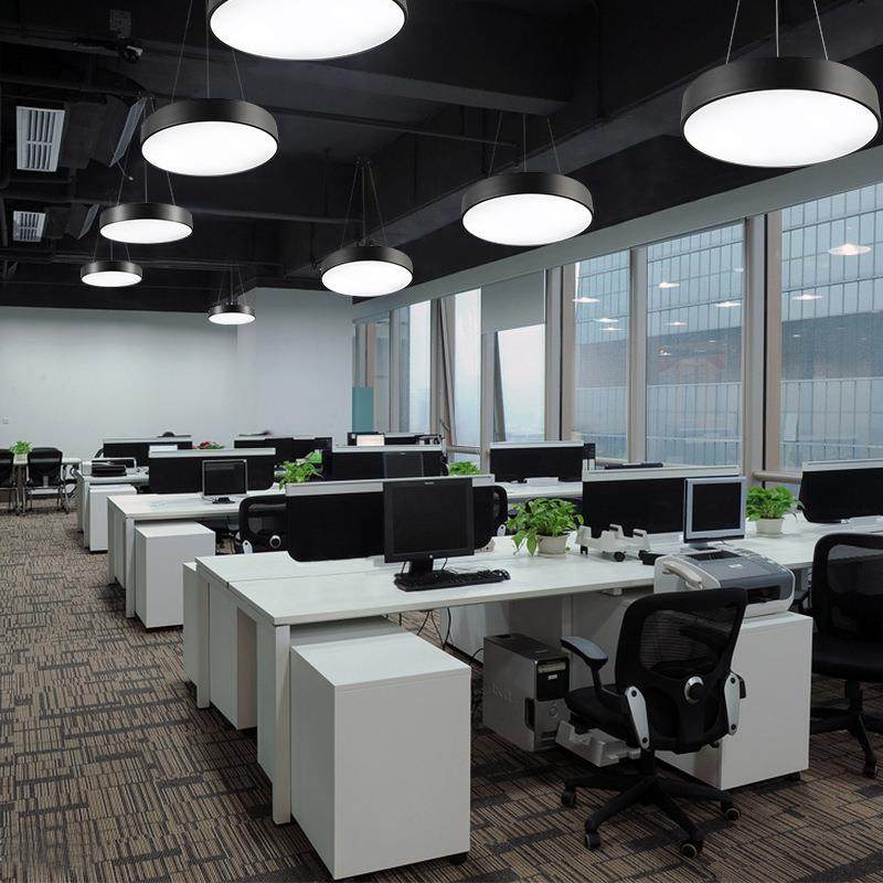 LED圆形吊灯现代办公室吊线灯健身房网咖店铺商场超市工业风灯具,家装灯饰光源,智能吊灯,淘宝优惠券,粉丝福利购,淘宝优惠卷