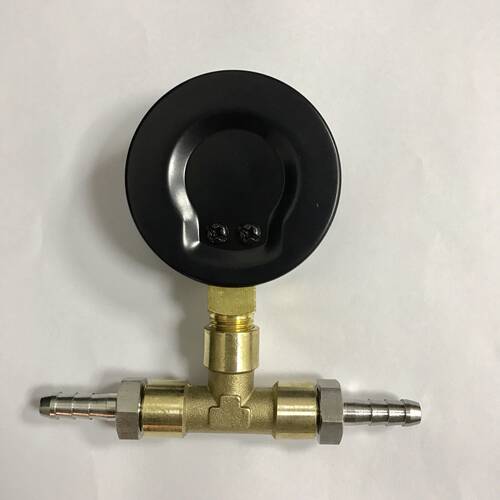 真空表加三通宝塔接头-0.1-0mpa表径63mm 宝塔3-4-5-6-16mm硅胶管