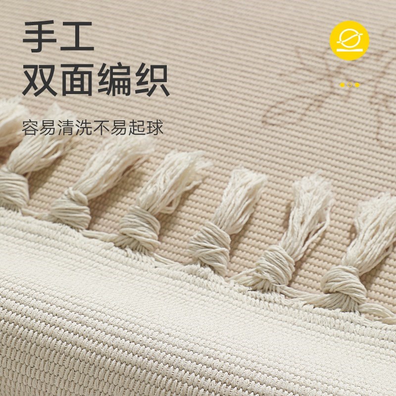 大江床边地毯家用卧室房间长v条加厚亲肤地垫客厅沙发毛毯2024新