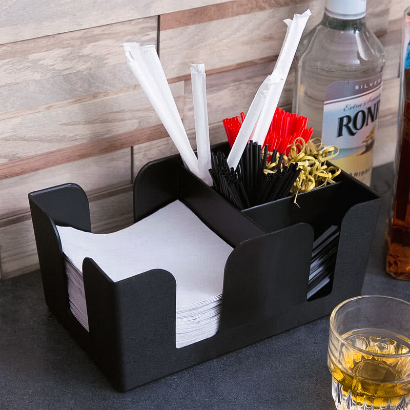酒吧传奇塑料吸管纸巾收纳盒w搅拌棒盒酒签盒餐厅酒店多功能装饰